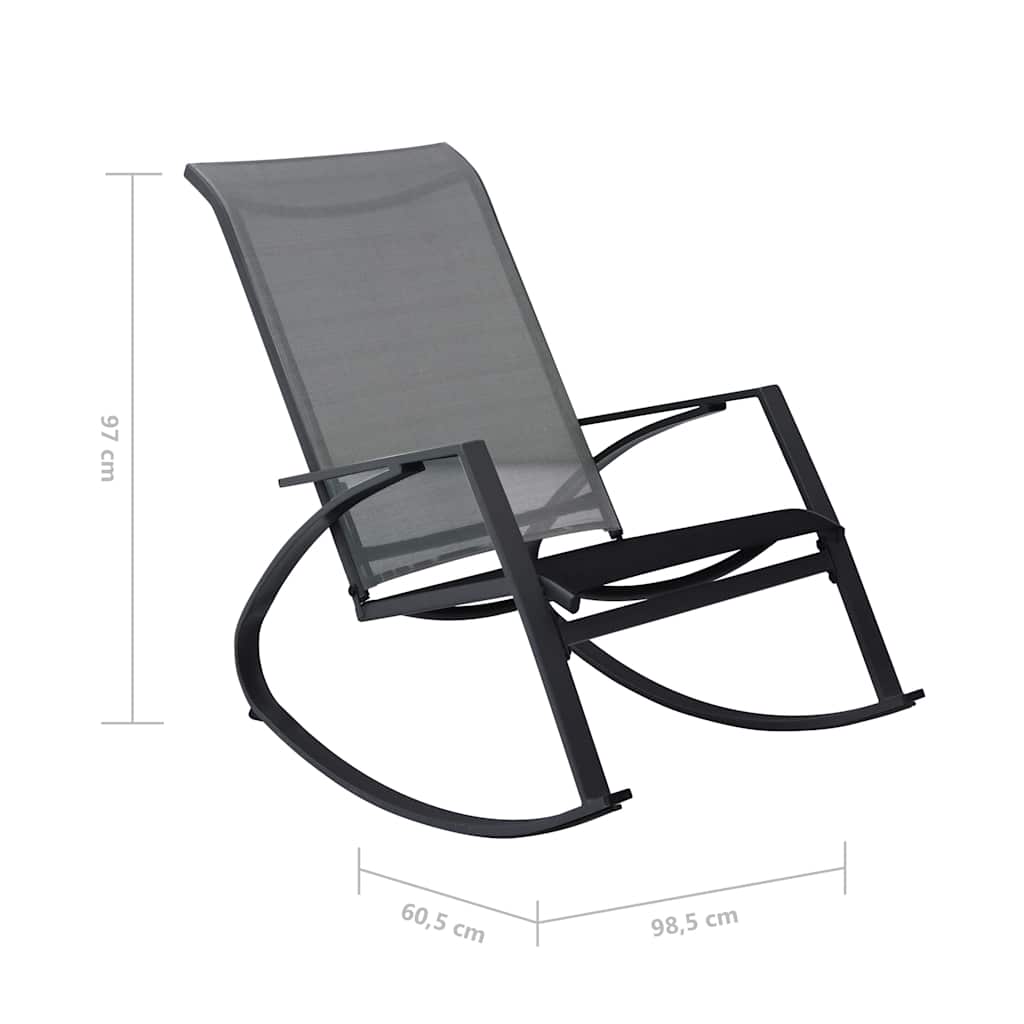 vidaXL Tuinschommelstoelen 2 st textileen zwart