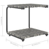 vidaXL Sun Lounger with Cushions 2-Person Poly Rattan Black