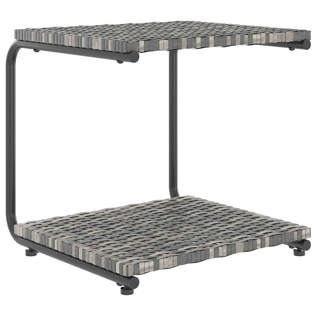 vidaXL Sun Lounger with Cushions 2-Person Poly Rattan Black