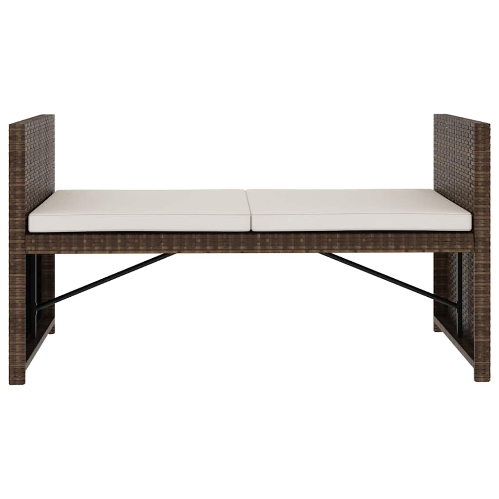 vidaXL 5-delige Loungeset met kussens poly rattan zwart