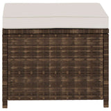 vidaXL 5-delige Loungeset met kussens poly rattan zwart