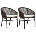 vidaXL Tuinstoelen 2 st PE-rattan zwart