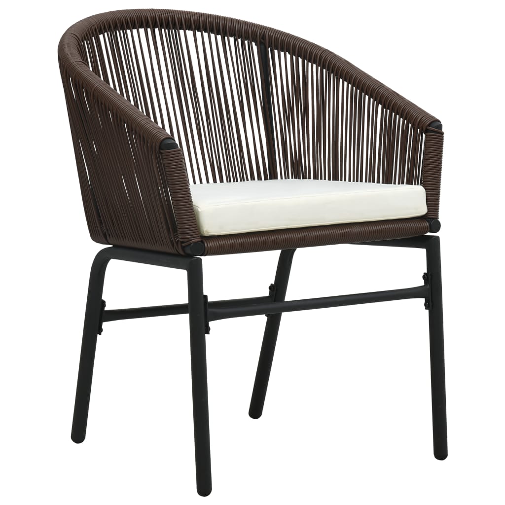 vidaXL Tuinstoelen 2 st PE-rattan zwart