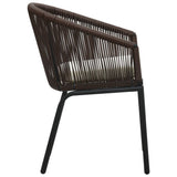 vidaXL Tuinstoelen 2 st PE-rattan zwart