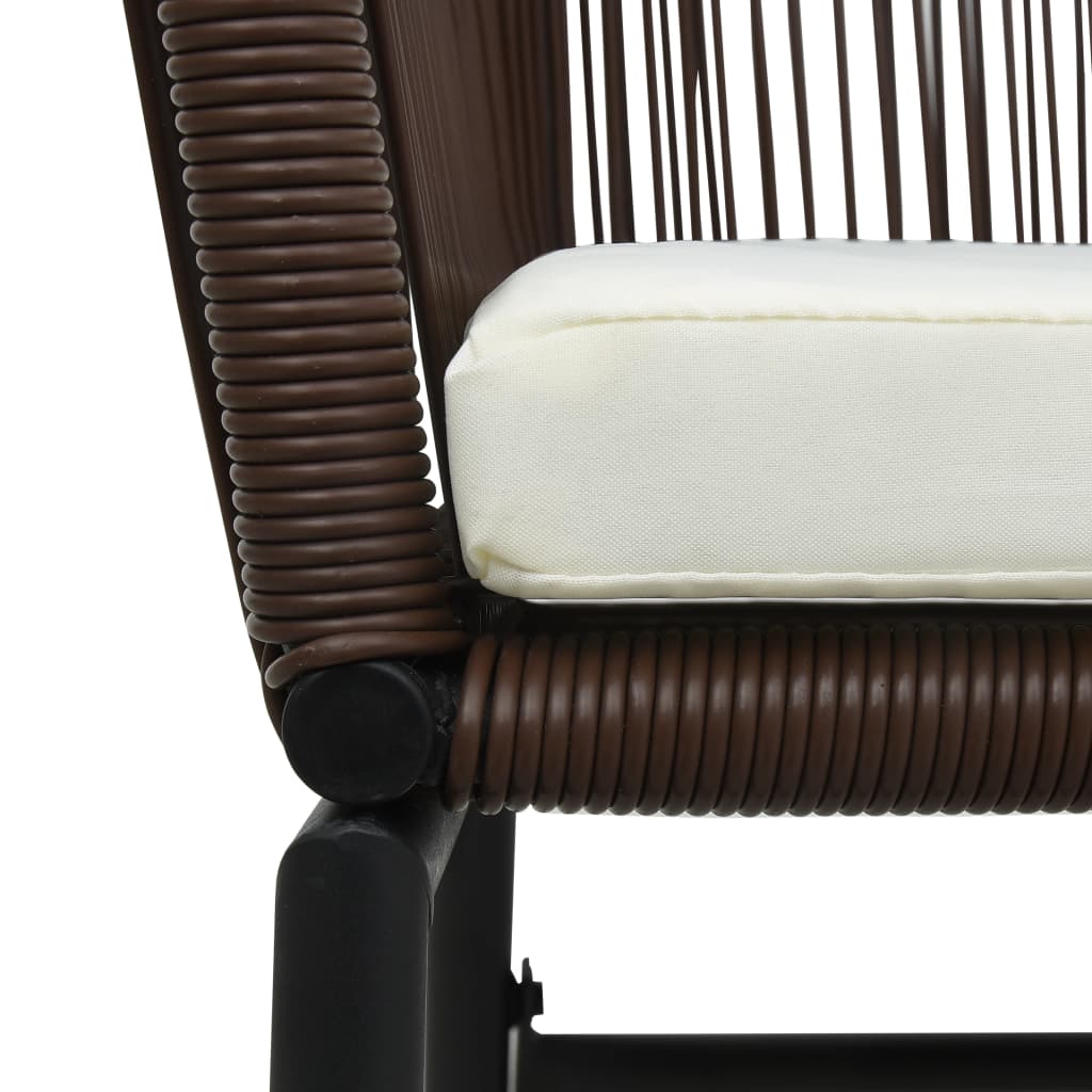 vidaXL Tuinstoelen 2 st PE-rattan zwart