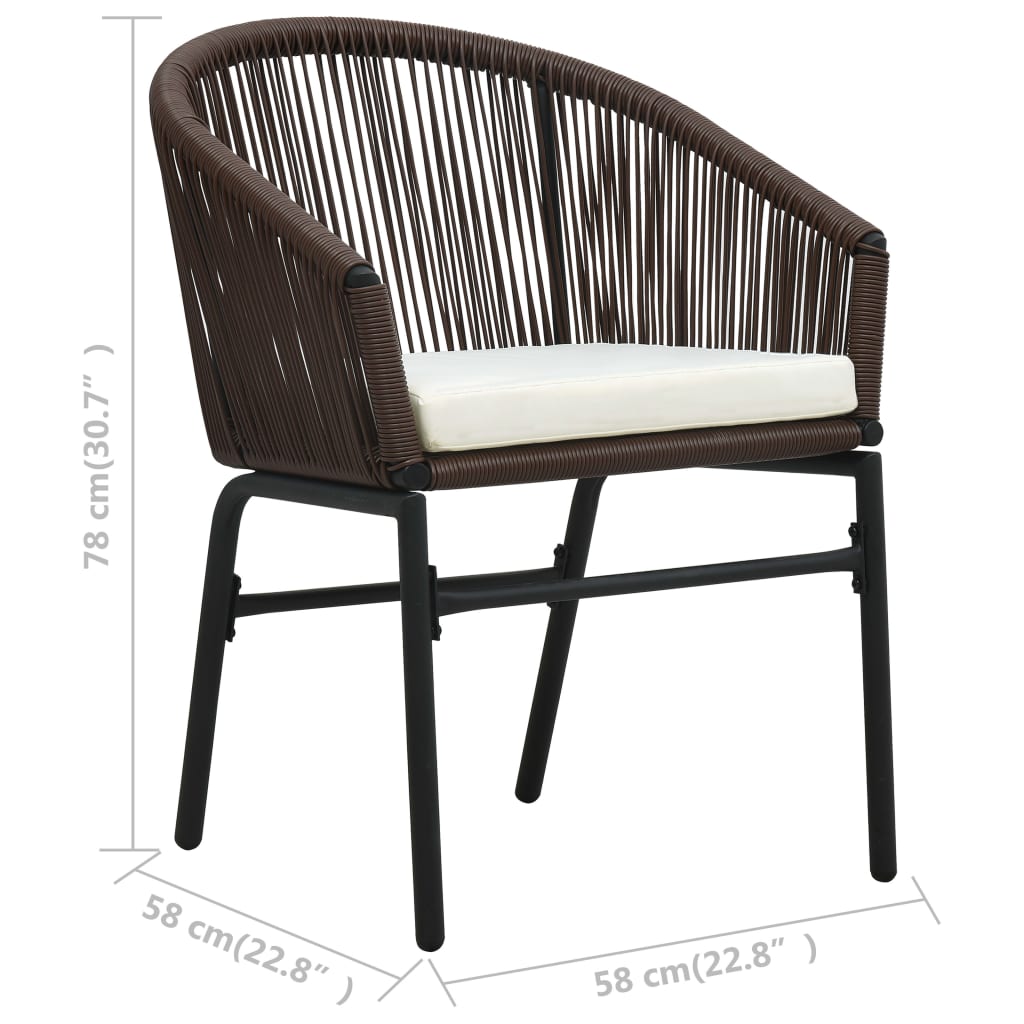 vidaXL Tuinstoelen 2 st PE-rattan zwart