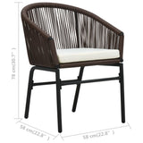 vidaXL Tuinstoelen 2 st PE-rattan zwart