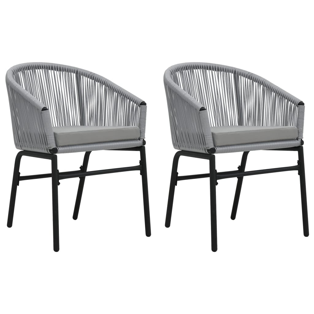 vidaXL Tuinstoelen 2 st PE-rattan zwart