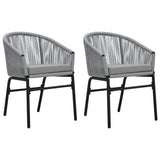 vidaXL Tuinstoelen 2 st PE-rattan zwart