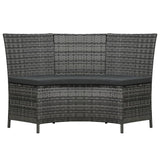 vidaXL 7-Piece Garden Dining Set with Cushions Poly Rattan Grey