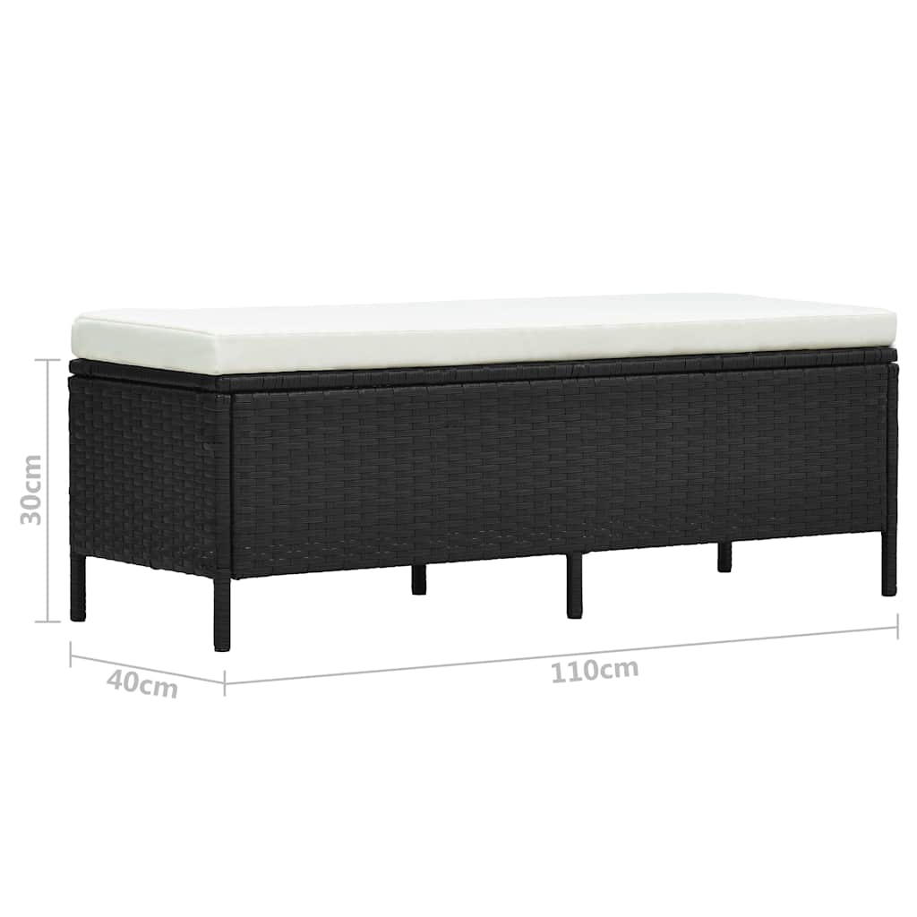 vidaXL 3-delige Loungeset met kussens poly rattan bruin