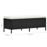 vidaXL 3-delige Loungeset met kussens poly rattan bruin