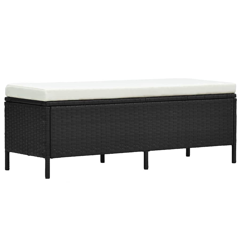 vidaXL 3-delige Loungeset met kussens poly rattan bruin