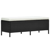 vidaXL 3-delige Loungeset met kussens poly rattan bruin