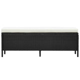 vidaXL 3-delige Loungeset met kussens poly rattan bruin