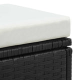 vidaXL 3-delige Loungeset met kussens poly rattan bruin