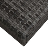 vidaXL 9-delige Loungeset met luifels poly rattan bruin