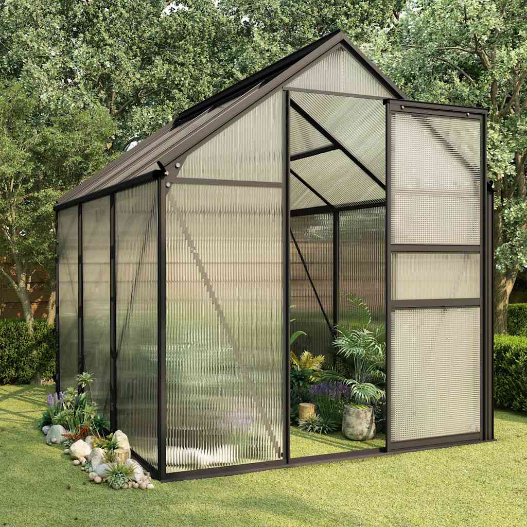 vidaXL Tuinkas 3,61 m³ aluminium antracietkleurig