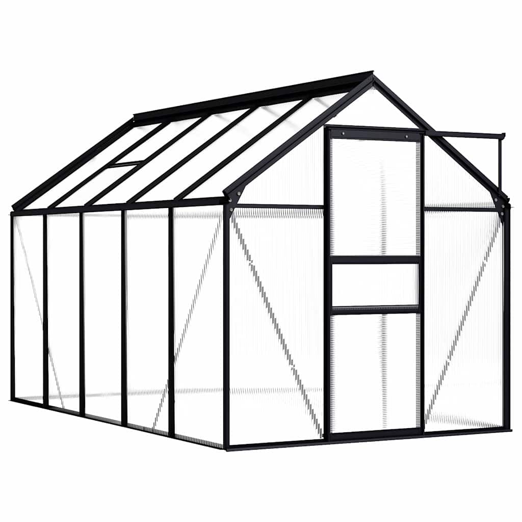 vidaXL Tuinkas 3,61 m³ aluminium antracietkleurig