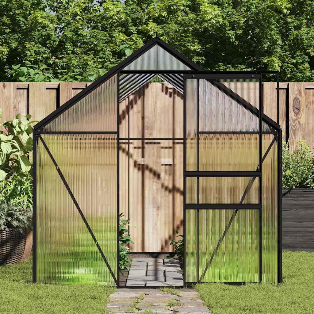 vidaXL Tuinkas 2,47 m³ aluminium antracietkleurig