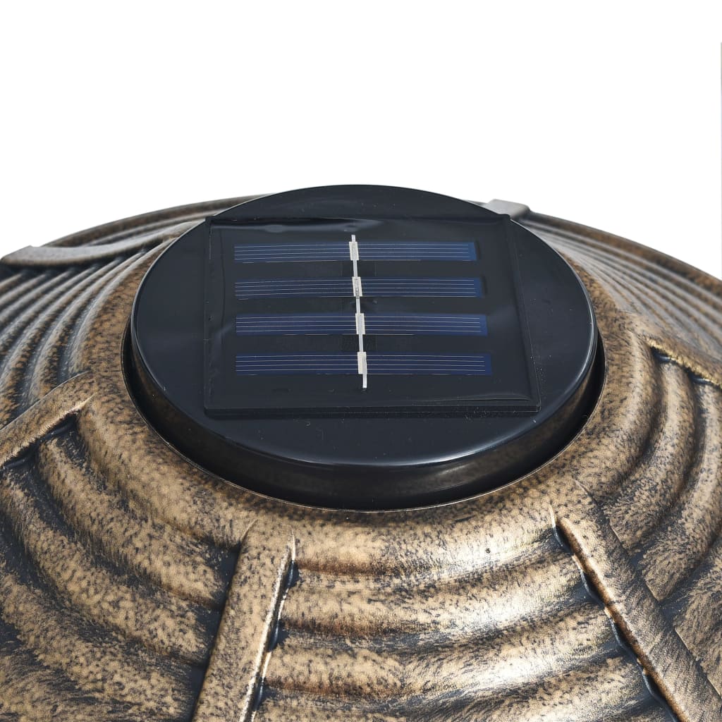 vidaXL Vogelbad/voederhuisje met solarverlichting