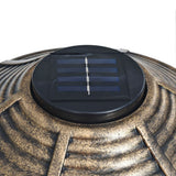 vidaXL Vogelbad/voederhuisje met solarverlichting