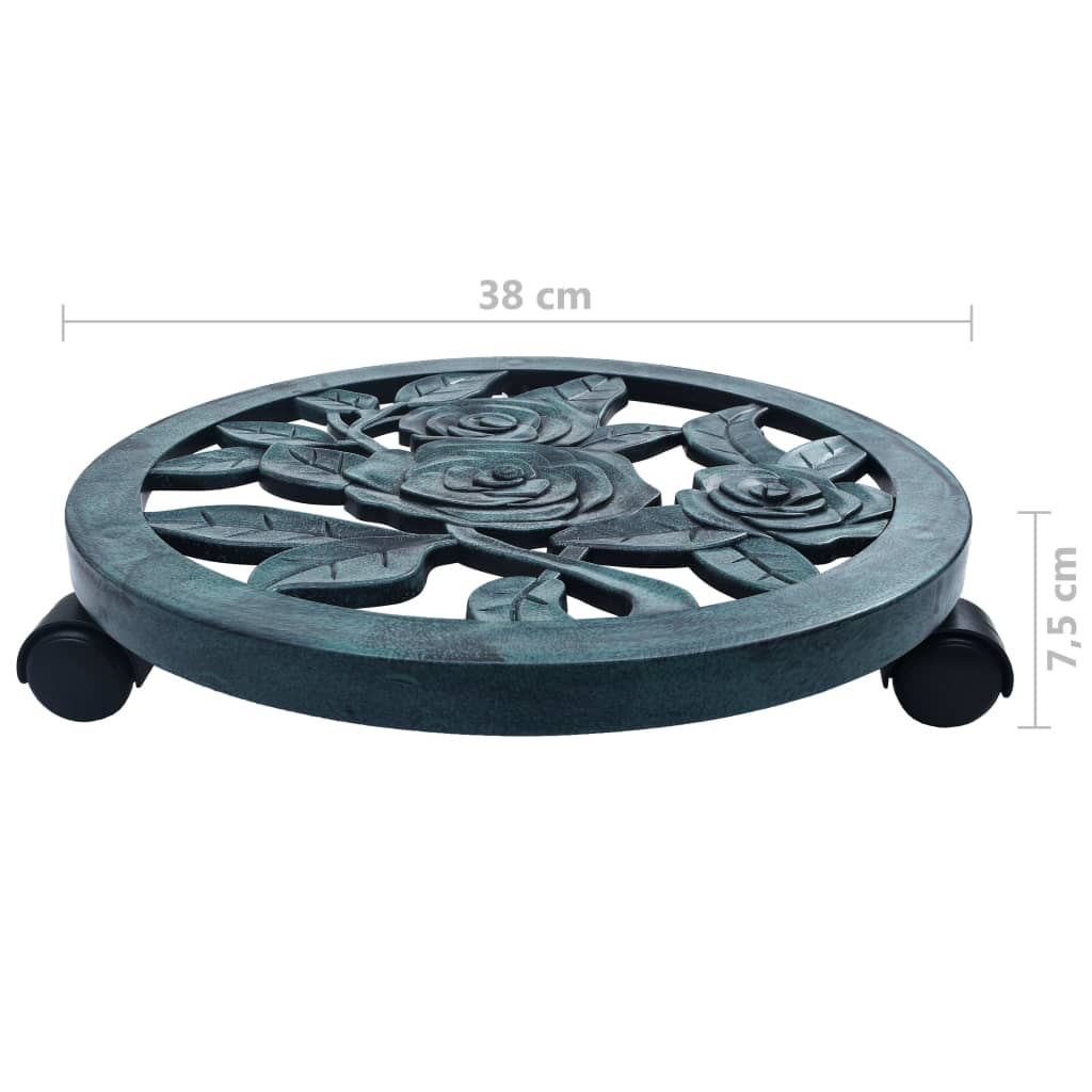 vidaXL Plantentrolleys 6 st 30 cm kunststof bronskleurig