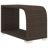 vidaXL 10-delige Loungeset met kussens poly rattan bruin
