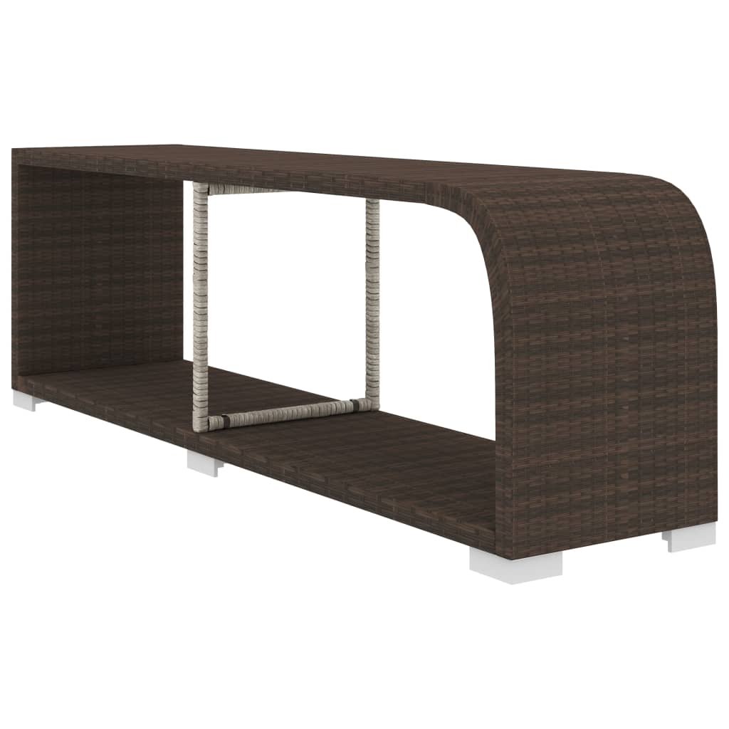 vidaXL 10-delige Loungeset met kussens poly rattan bruin