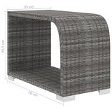 vidaXL 8-delige Loungeset met kussens poly rattan grijs