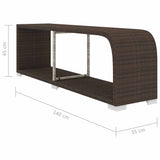 vidaXL 8-delige Loungeset met kussens poly rattan bruin