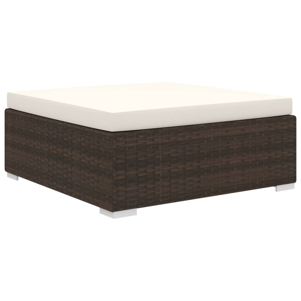 vidaXL 8-delige Loungeset met kussens poly rattan bruin
