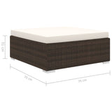 vidaXL 11-delige Loungeset met kussens poly rattan zwart