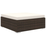 vidaXL 11-delige Loungeset met kussens poly rattan zwart
