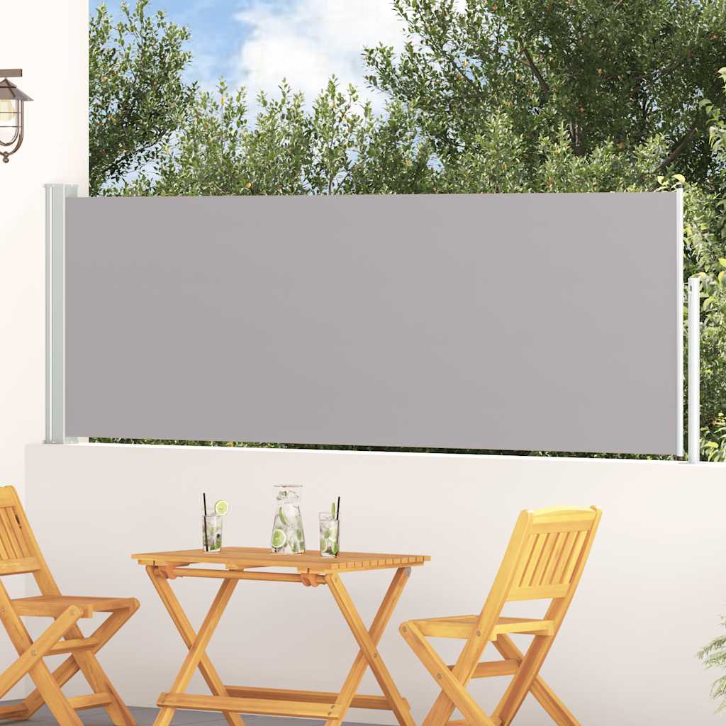 vidaXL Tuinscherm uittrekbaar 140x600 cm zwart
