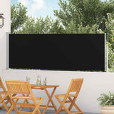vidaXL Tuinscherm uittrekbaar 140x600 cm zwart