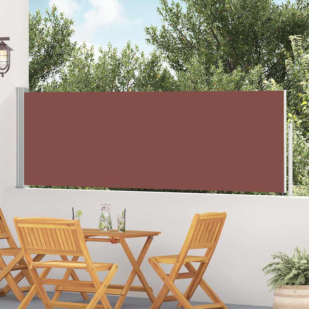 vidaXL Tuinscherm uittrekbaar 140x600 cm zwart