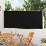 vidaXL Tuinscherm uittrekbaar 140x600 cm zwart