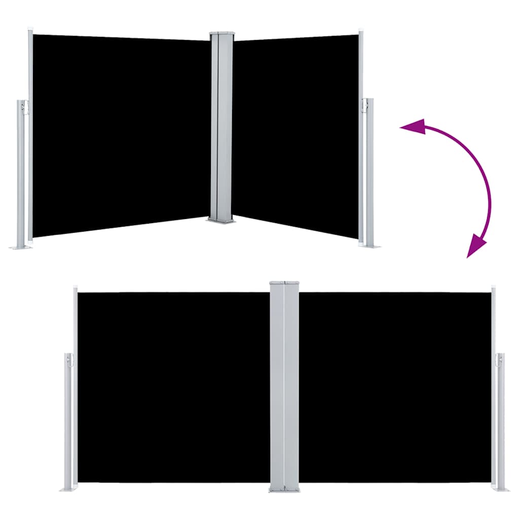 vidaXL Windscherm uittrekbaar 160x600 cm bruin