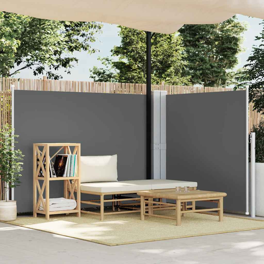 vidaXL Windscherm uittrekbaar 160x600 cm bruin