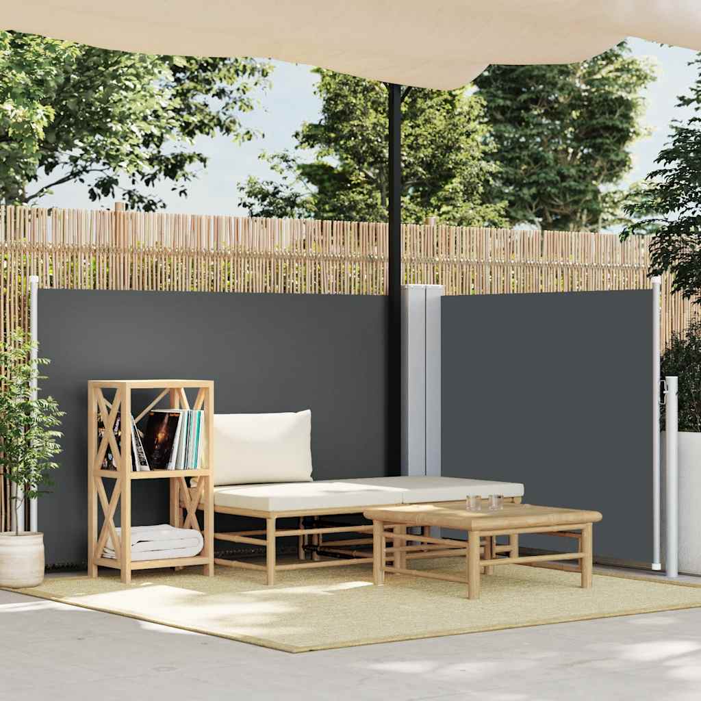 vidaXL Windscherm uittrekbaar 160x600 cm bruin