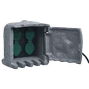 vidaXL Garden Power Socket 4-Way Waterproof Resin White