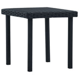 vidaXL Tuintheetafel 40x40x40 cm poly rattan bruin