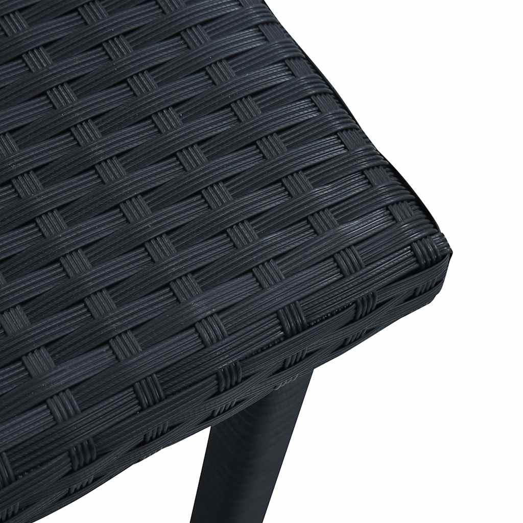 vidaXL Tuintheetafel 40x40x40 cm poly rattan bruin