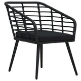 vidaXL Tuinstoelen 2 st met kussens poly rattan eikenkleurig