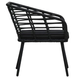 vidaXL Tuinstoelen 2 st met kussens poly rattan eikenkleurig