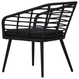 vidaXL Tuinstoelen 2 st met kussens poly rattan eikenkleurig