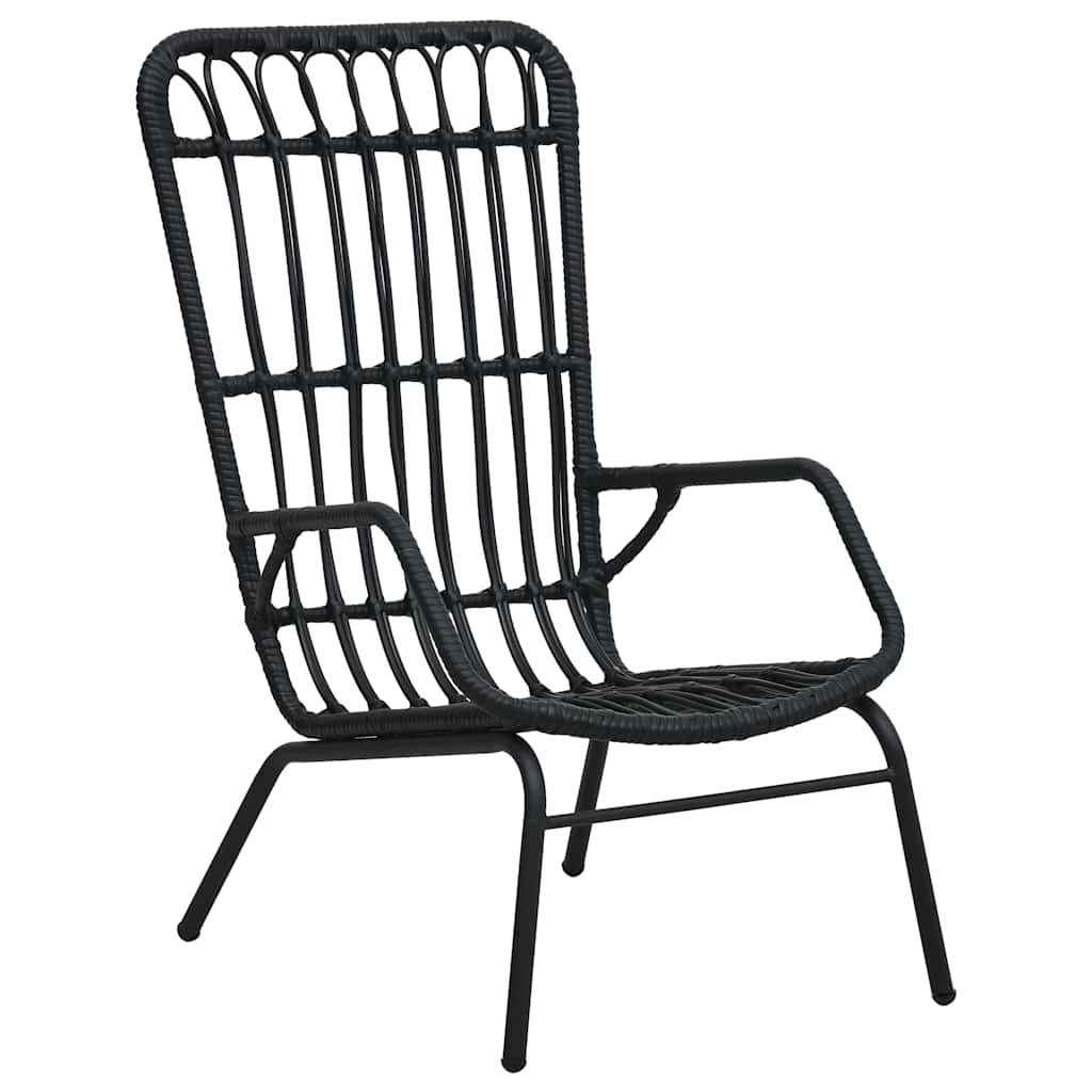 vidaXL Garden Chair Poly Rattan Light Brown