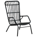vidaXL Garden Chair Poly Rattan Light Brown