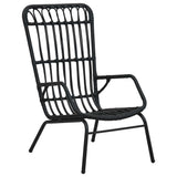vidaXL Garden Chair Poly Rattan Light Brown